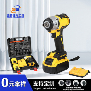 New Lithium Battery Electric Drill Household Electric Wrench Power Tool Set Rechargeable Multi-Function