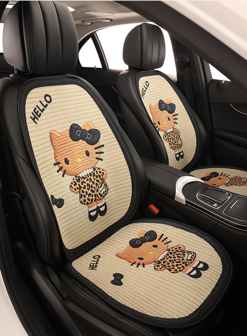 Cartoon Car Seat Cushion, Suitable for All Seasons, Cute and Thin Breathable Seat Cover for Girls, Summer Cooling Pad, Ventilated, 26 Styles