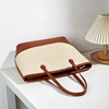 Retro capacious one-shoulder bag, straw underarm bag, 2023 collection