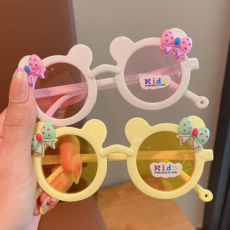 Mickey children's sunglasses wholesale kids bow cartoon cute girls sun protection sunglasses factory