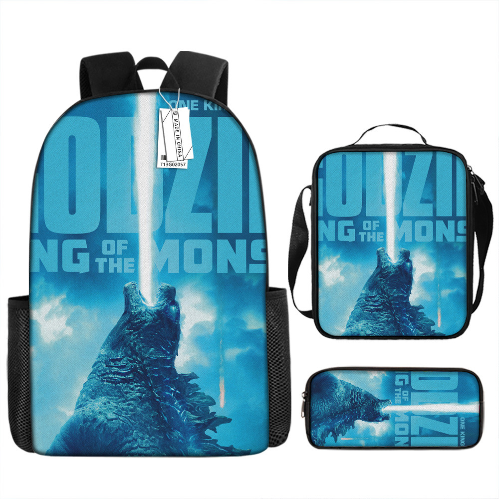 Godzilla Grado 3 grado 4 Escuela Primaria mochila reducción de carga de protección de la columna vertebral bolsa de almacenamiento al por mayor