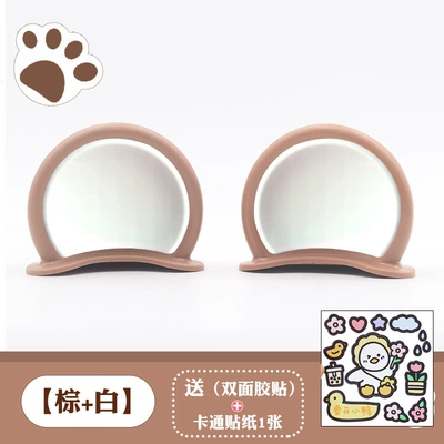 Motosiklet dəbilqələri, Ears Accessories Scooter Stereo - bear-ears-brown-white-comes-with-4-pieces-of-base-glue-cartoon-stickers