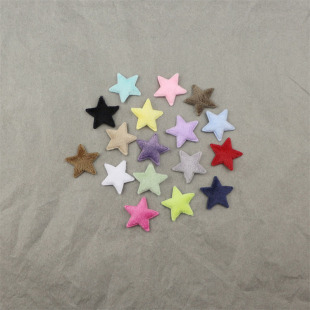 2.5cm plush star jewelry accessories diy hair accessories headdress hairpin accessories clothing plush doll decoration