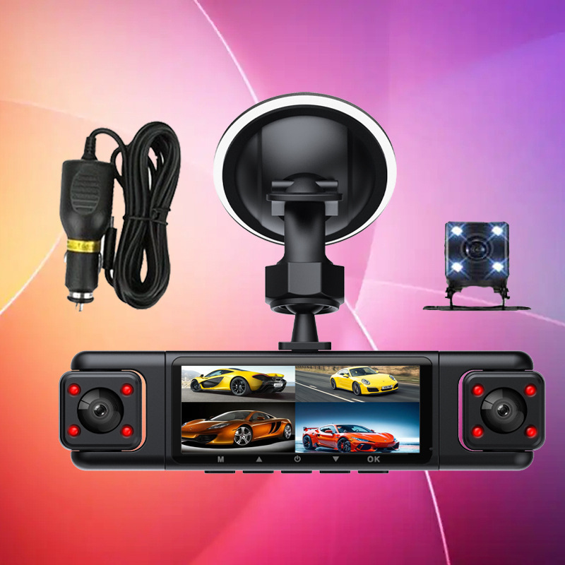 4镜头4录360度行车记录仪红外夜视补光高清1080P倒车影像汽车DVR|undefined