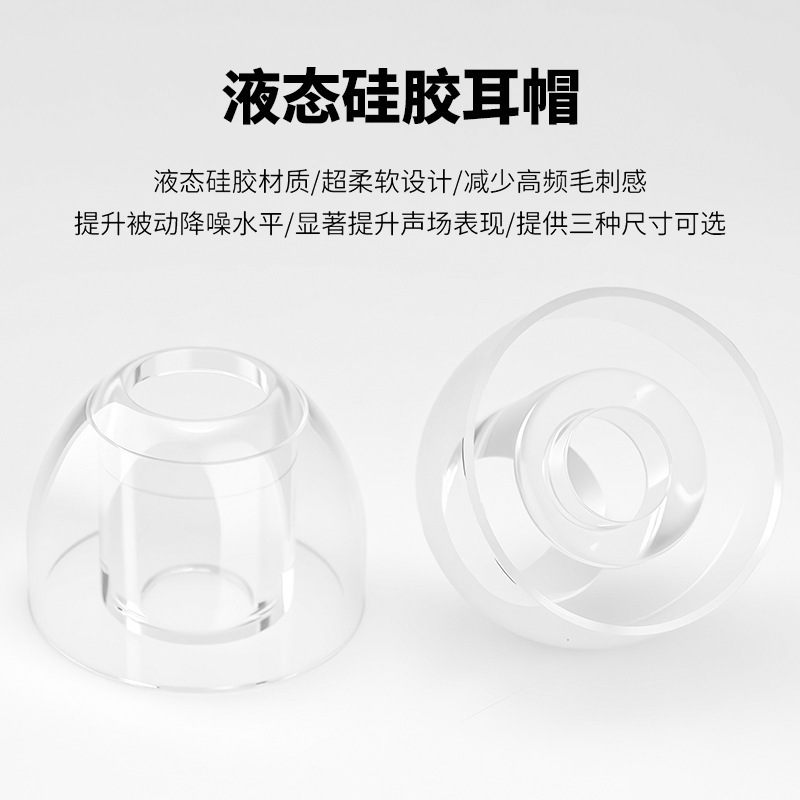 Universal High-Transparency Liquid Silicone Ear Tips, Soft and Skin-Friendly, Comfortable for a Natural Feel, Suitable for In-Ear Headphones, Sml Ear Caps Universal High-Transparency Liquid Silicone Ear Tips, Soft and Skin-Friendly, Comfortable for a Natural Feel, Suitable for In-Ear Headphones, Sml Ear Caps