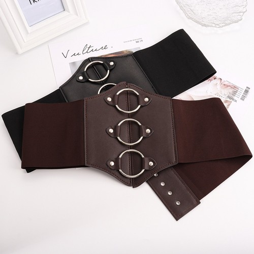 Temu hot selling European and American fashion elastic belt for women retro girdle belt decorative shirt skirt belt