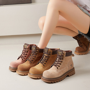 Autumn 2024 New Arrival Martin Boots Women's Thick Sole Increased Retro Casual Sports Lace-up Outdoor Mountaineering Non-slip Tooling Short