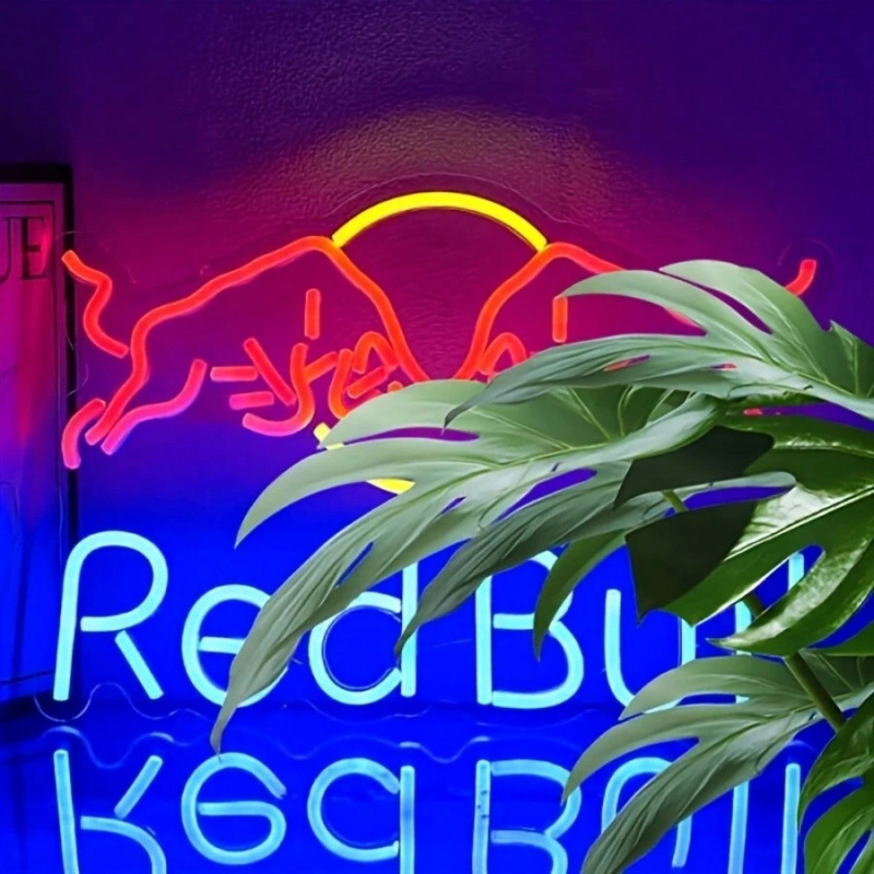 TEMU外贸秋季新款 Neon Lights 能量饮料广告怪兽能量饮料霓虹灯|ru