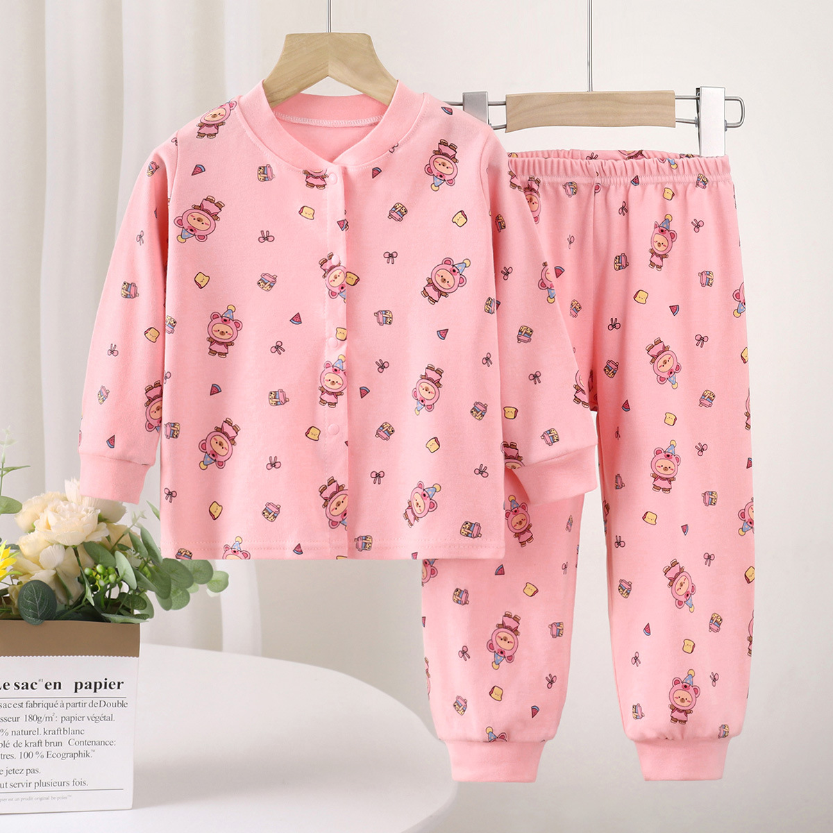 Baja interior de bebé algodón nuevo otoño cardigans para niños pijamas calientes para niñas ropa de hogar ropa infantil