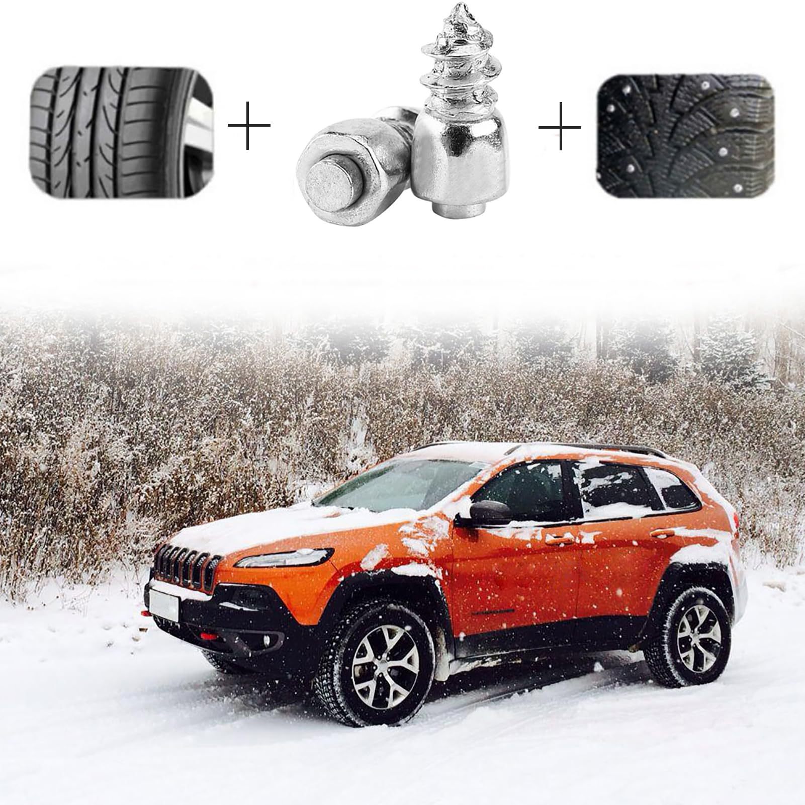 Winter Snow Anti-Skid Spikes Off-Road Tires Solid Tires for Off-Road Scooters, Mountain Bikes and Motorcycles, Wear-Resistant