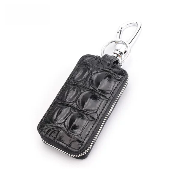 Men and women can use Thailand Siamese crocodile skin key bag small jewelry live zipper gift to send friends small pendant
