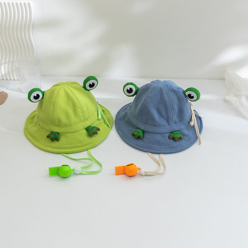 91g Weight Hat Classification Cotton Fabric Type Bucket Hat Hats Type 1 Piece Quantity Daily Occasion Frog Pattern All Seasons Season Children Unisex Gender Patchwork Design Cute Style Children Unisex Cute Frog Patchwork Bucket Hat 2
