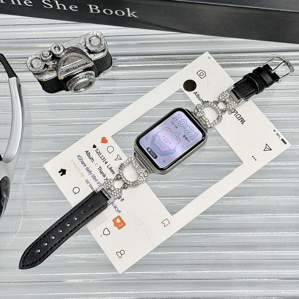 Suitable for Xiaomi Mi Band 10Pro Strap 8/9Pro Redmi 456 Flash Diamond Kt Cat Girls Fashion Wristband Watch Strap