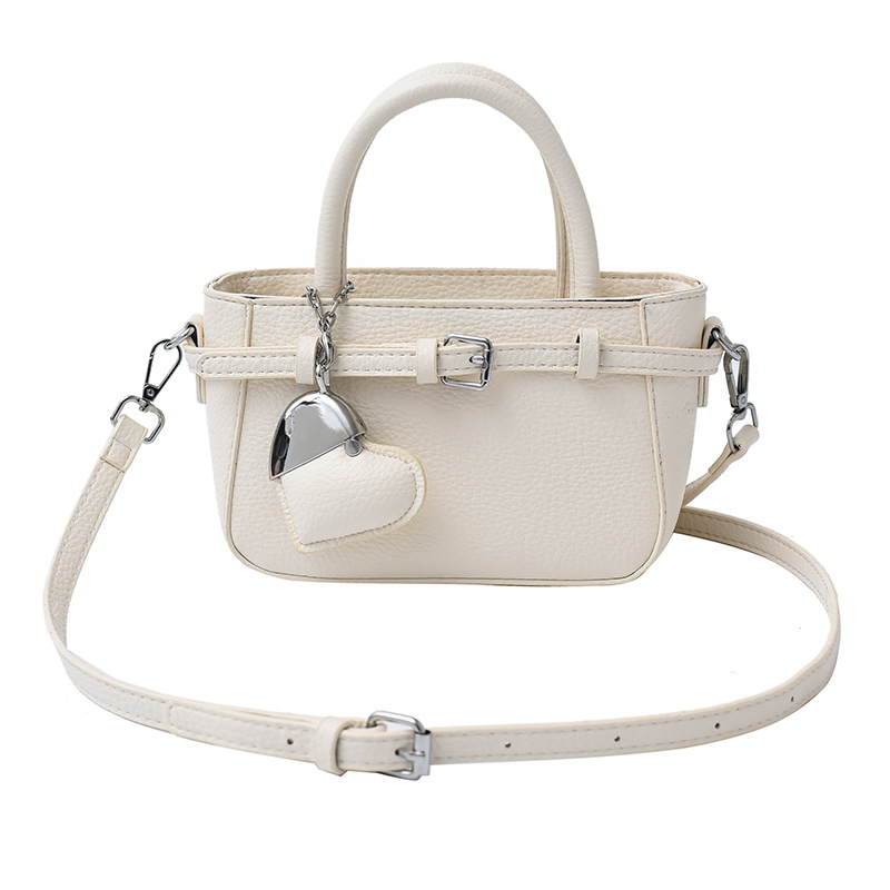 Bolso Tote de diseño de nicho 2025 verano nuevo estilo bolso de hombro con patrón de lichi bolso de mensajero de amor de moda mujer