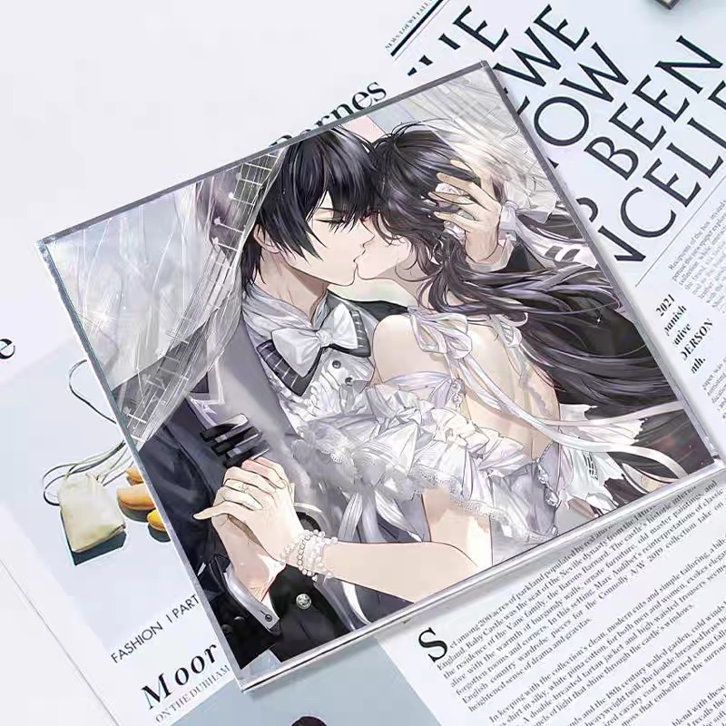 Colored paper anime two-dimensional gift signature drawing board, paper with gold foil lamination, thickened, high-definition, custom-made according to provided images