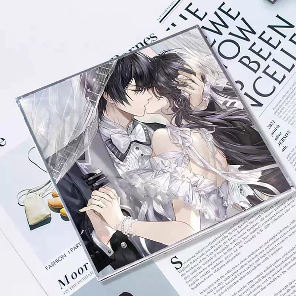 Colored paper anime two-dimensional gift signature drawing board, paper with gold foil lamination, thickened, high-definition, custom-made according to provided images