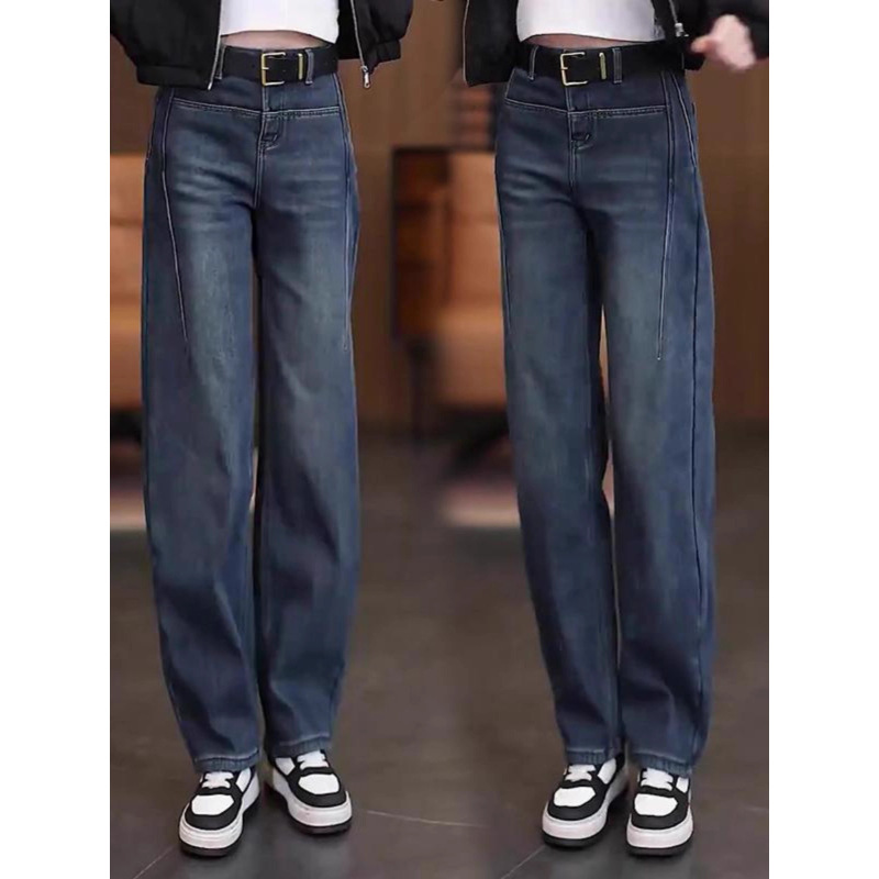 Vintage Blue Scimitar Jeans for Women, Fall 2025 New American Fashion High-Waisted Slimming Loose Straight Scythe Pants Vintage Blue Scimitar Jeans for Women, Fall 2025 New American Fashion High-Waisted Slimming Loose Straight Scythe Pants