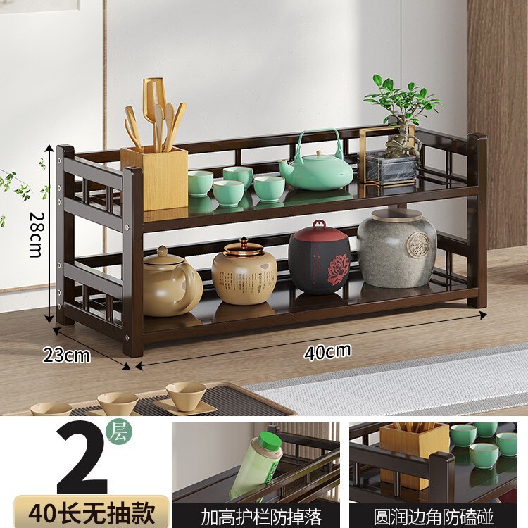 デスクトップ博古棚カップ棚小型茶道具棚紫砂壺置き棚ティーポット収納棚|undefined