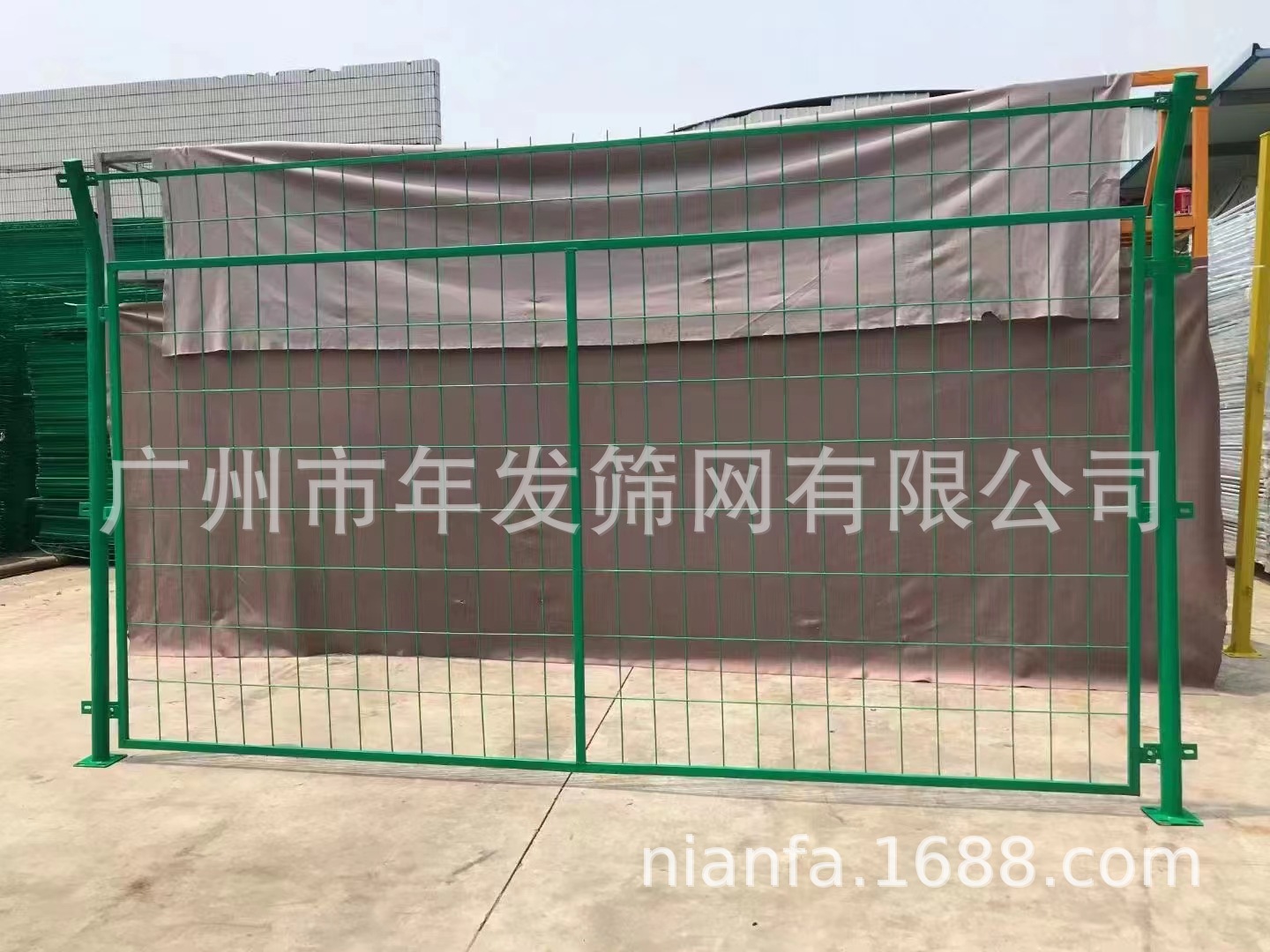 现货批发围蔽框架护栏 防疫隔离人群围挡 绿色浸塑护栏