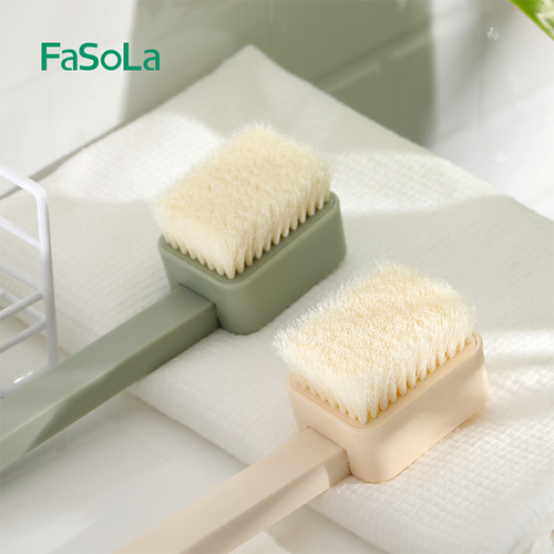 FaSoLa household ABS extended handle massage bath brush bathroom mud rub back bath brush comfortable bath brush