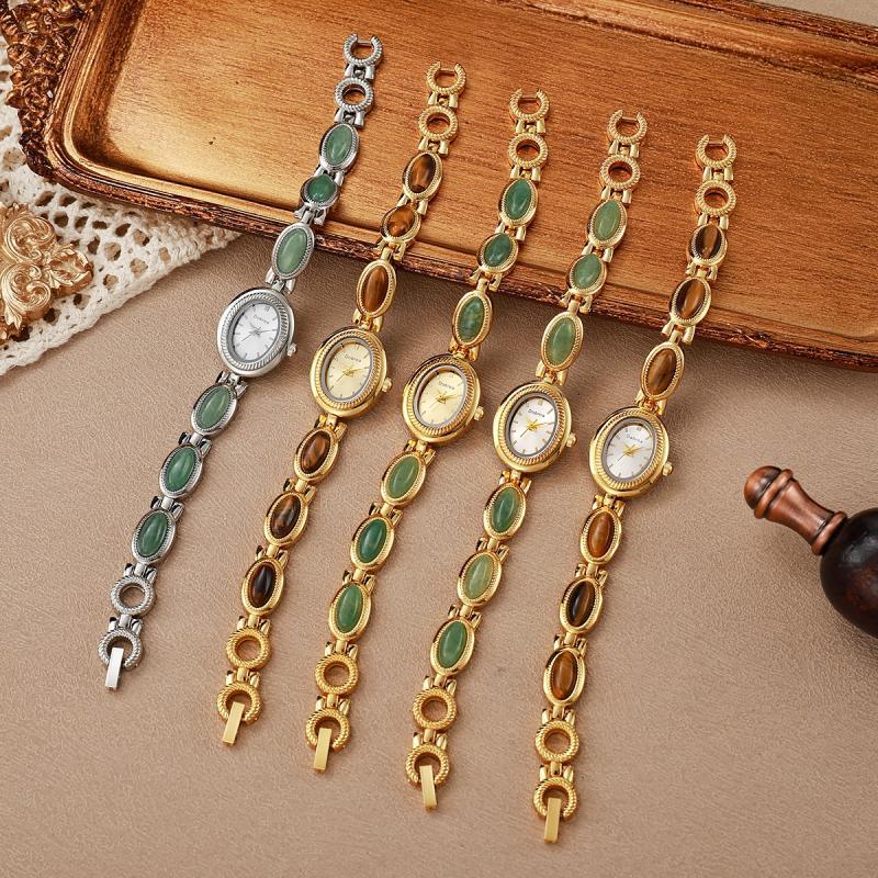 New Hot-Selling Manufacturer Direct Sales Foreign Trade Natural Aventurine and Tiger Eye Stone Bracelet Jade Watch