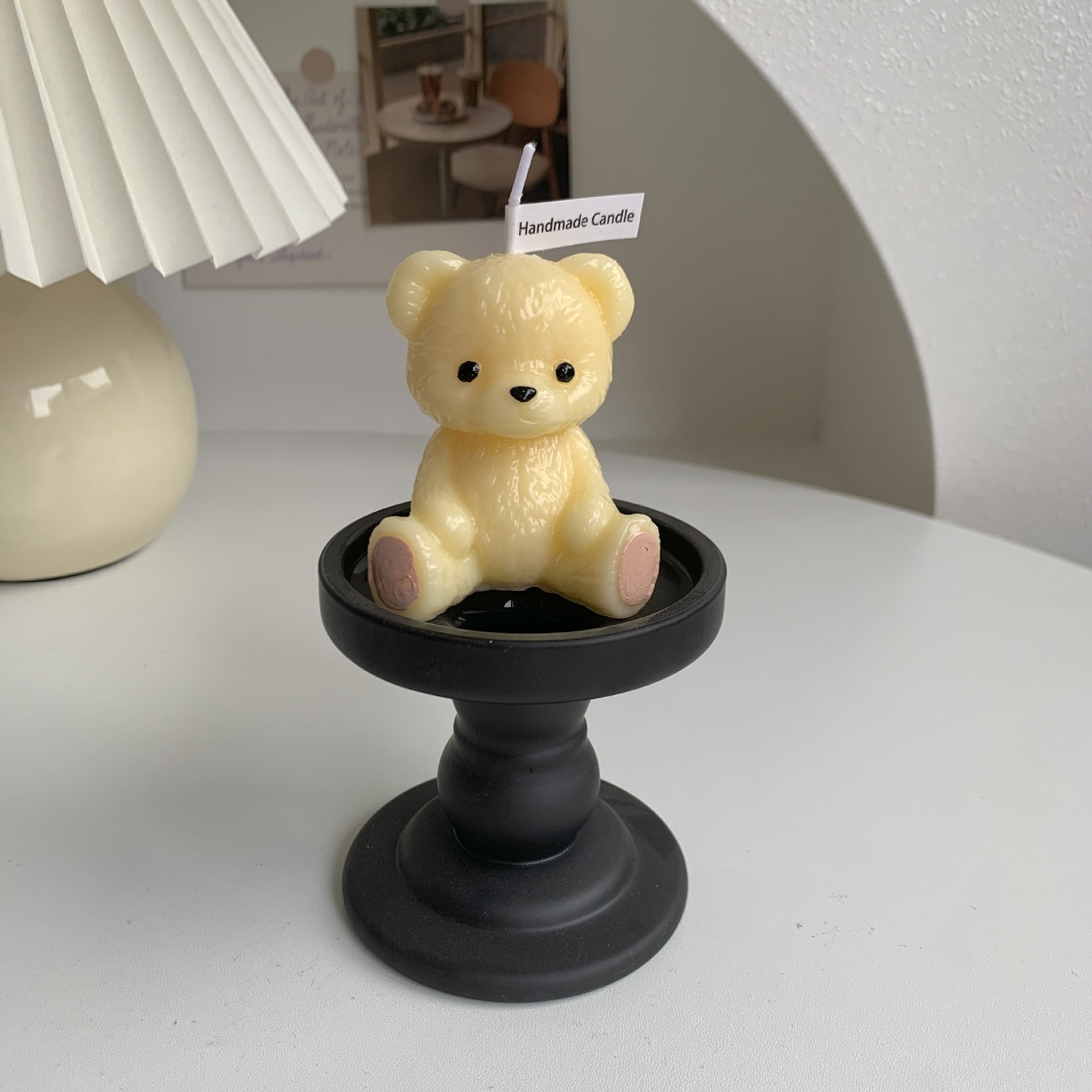 Bougie parfumée artisanale en forme d'ours décoration créative_voghion.com