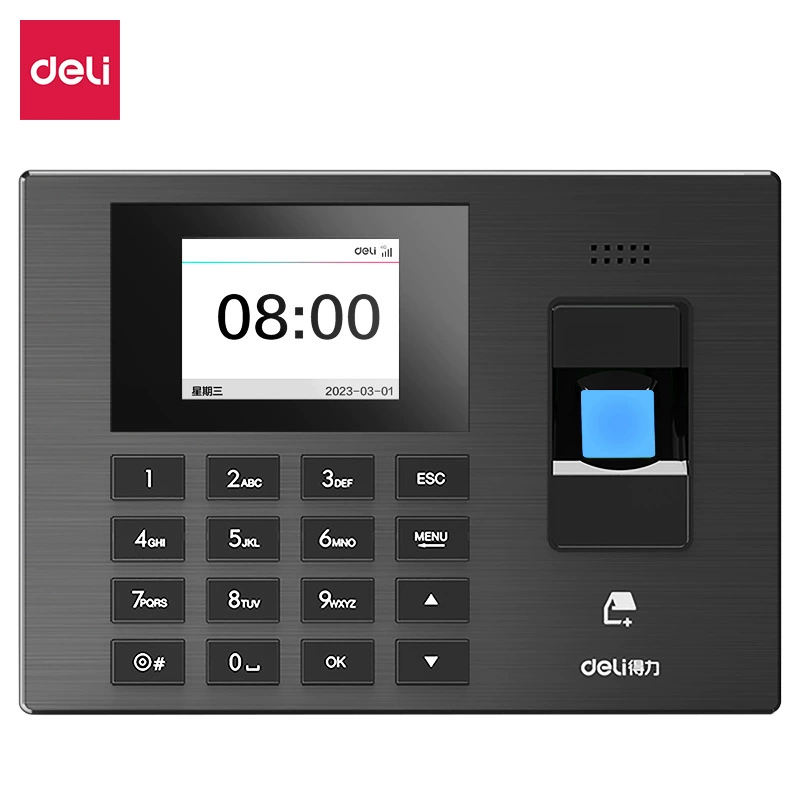 Стационарный терминал учета рабочего времени Deli 3960-4G, облачный умный терминал, поддержка до 1000 отпечатков и 100000 записей