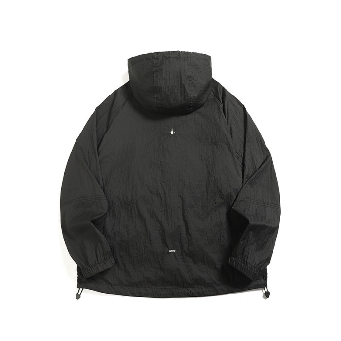 Ropa de protección solar de verano para hombres helado secado rápido abrigo de ocio anti-UV deportes frío ropa de piel negra gruesa