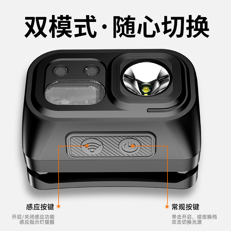 Transfronterizos LED luz alta luz de largo alcance inducción USB carga portátil luz de rescate al aire libre luz de pesca nocturna