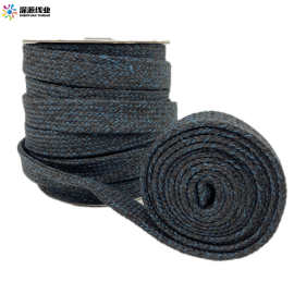 厂家直销 黑色奥利芬户外家具编织绳 抗紫外线抗老化编织空芯扁带