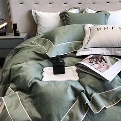Luxurious Italian lightweight luxury floral bedding set, high-end Grade A 100% long-staple cotton four-piece set home textiles