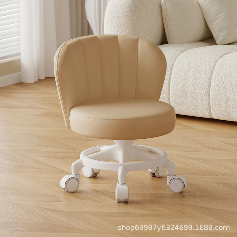 Rueda universal anti-rollback pequeña polea taburete baja silla respaldada para el hogar con un niño banco redondo rueda de correa rueda silenciosa
