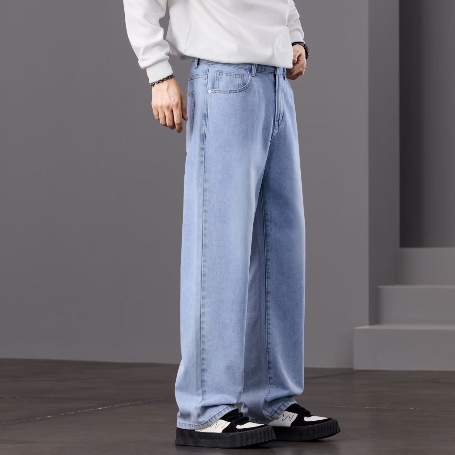 Men's Camouflage Cargo Pants American Style Trendy Streetwear Loose Fitting Retro Straight Leg Casual Jeans For Men And Women_voghion.com