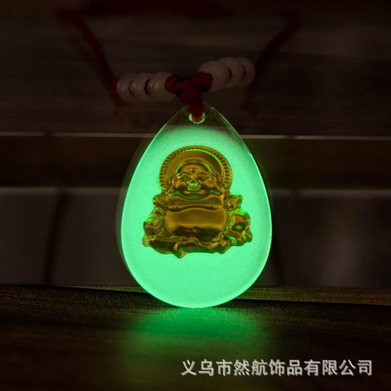 Nocturno zodiacal año del conejo collar colgante de cristal para hombres y mujeres bebés niños estudiantes regalo de cumpleaños collar para niños