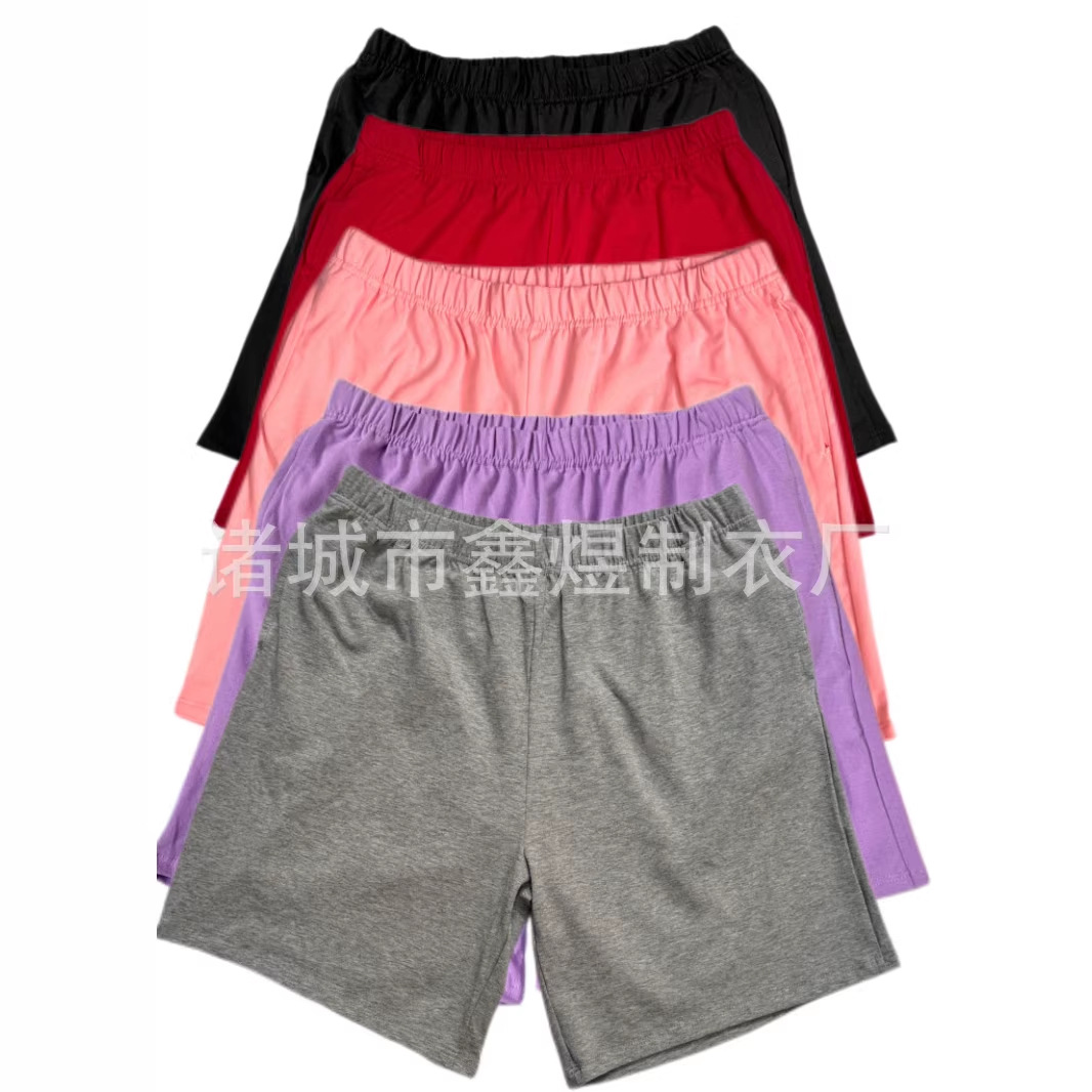 Women's Summer Pure Cotton Quarter Pants with Pockets, Loose Home Pants That Can Be Worn Outside