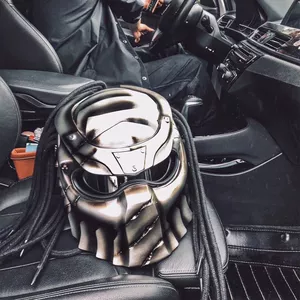 Интернет-знаменитости, популярный шлем Predator, мотоцикл, ретро-мотоцикл Harley, крутой полнолицевой шлем, сертифицированный DOT ECE