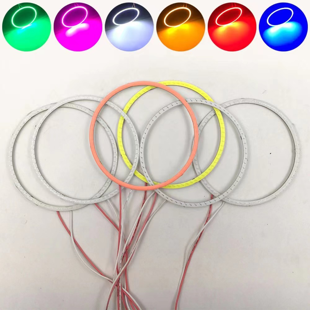 60mm 70MM 80MM 90MM 100MM Car Angel Eye COB Demon Eye LED Headlight Beam Car Light
