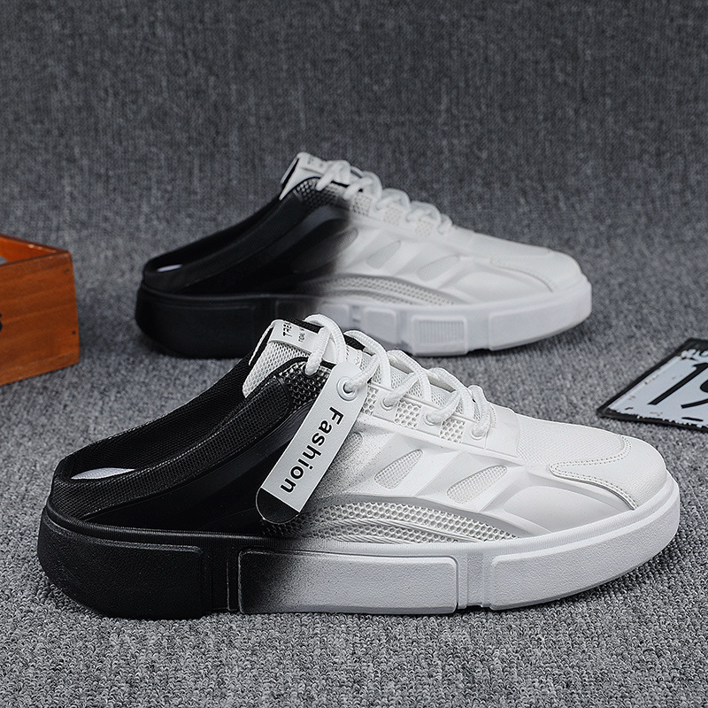 Zapatillas Baotou para hombre 2025 verano nuevo estilo perezoso de un pie casual tendencia deportiva salvaje sandalias y zapatillas para hombre