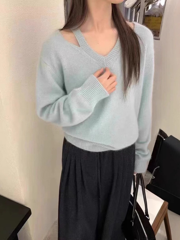 宽松简约温柔韩系针织衫2025秋冬新款优雅显瘦气质减龄优质毛衣女|undefined