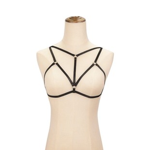 AliExpress Eaby Amazon Sexy 7089 Sling Strap Bra Harness Solid Color Female European and American