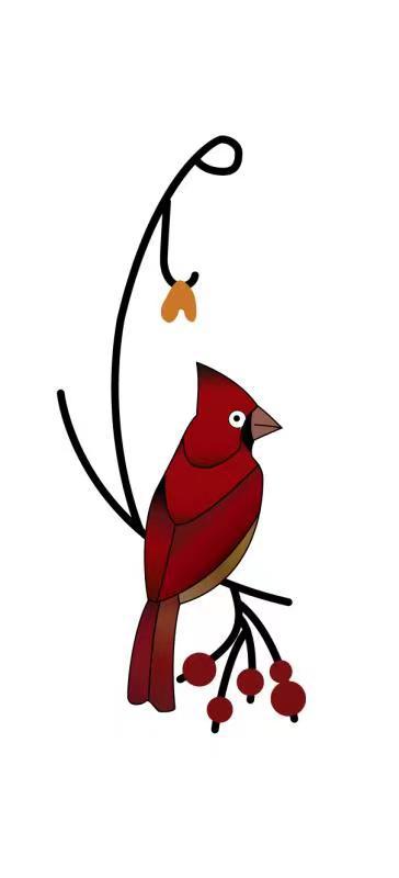 Cross border New Red Clothes Cult Leader Bird Hollow out Red Birds Colored Glass Jewelry Home Simple Hanging Garden
