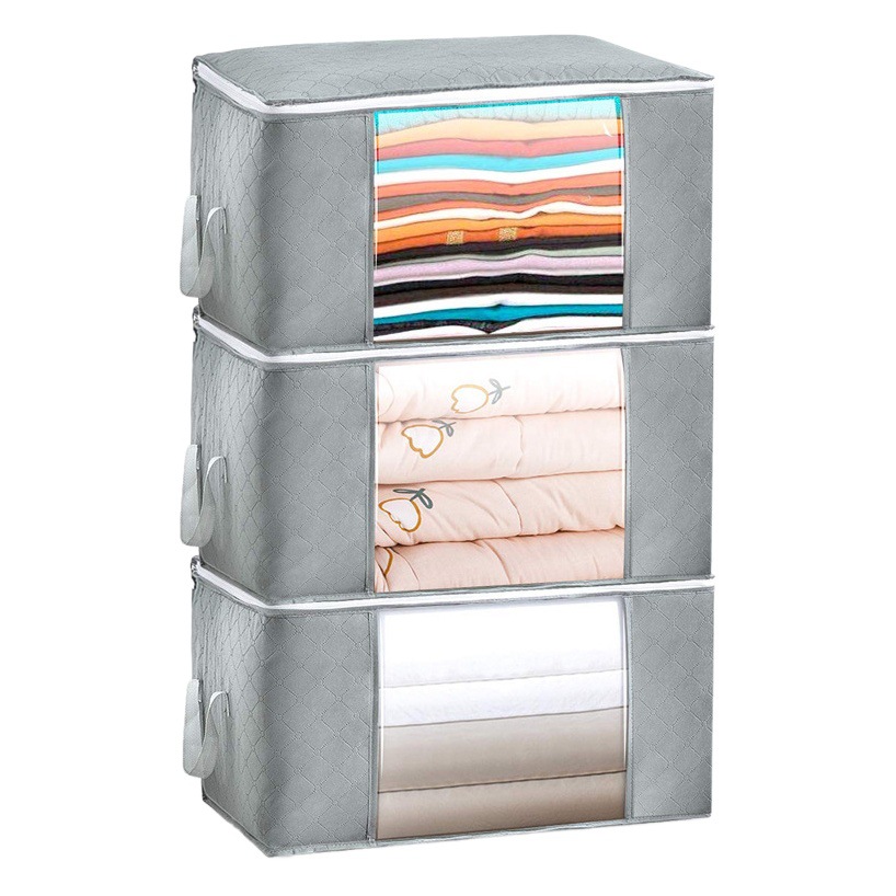 Bolsa de almacenamiento de tela no tejida bolsa de organización de ropa edredón en movimiento bolsa de embalaje de equipaje ropa engrosada almacenamiento a prueba de humedad