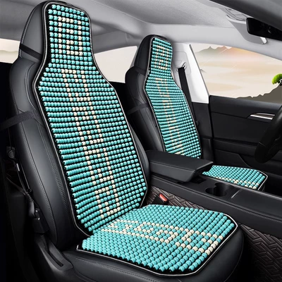 seat cover rear wooden bead ventilated – Seat cushion, seat cover - single-seat-blue-cushion-extended-backrest