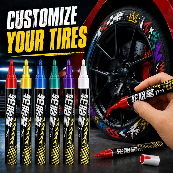 Cross-border best-selling tire painting pen, quick-drying, waterproof, available in multiple colors, DIY car tire graffiti marker pen wholesale