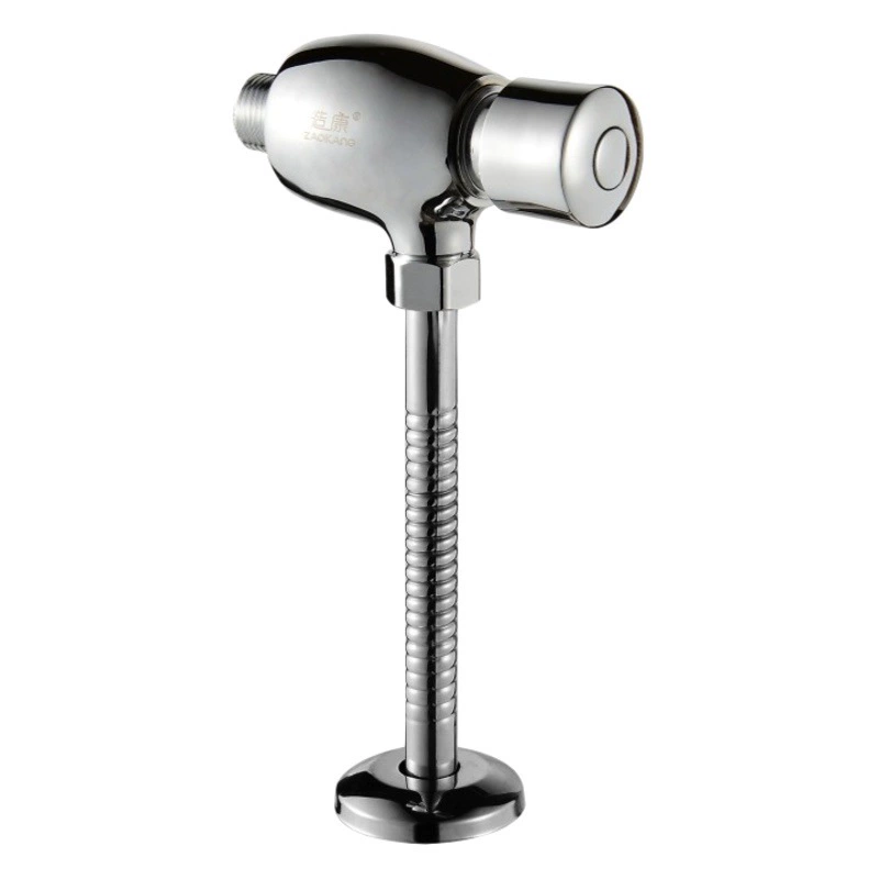 Запорный клапан для писсуара Zaokang, полностью медный, скрытого монтажа, с ручным нажатием и задержкой слива, для общественных туалетов и ванных комнат, самозакрывающийся клапан