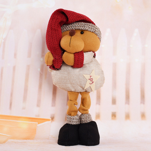 Christmas ornaments small gifts small gift decoration Amazon cross-border luminous plush doll Santa Claus doll