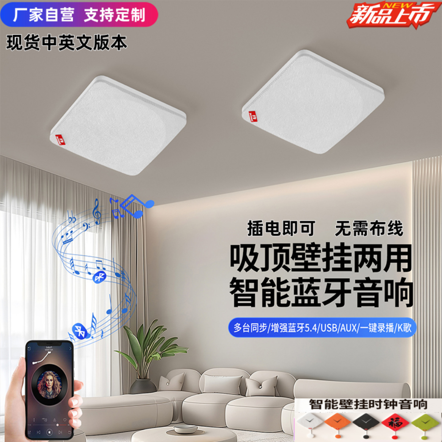 Wall speakers for gym for commercial use, bluetooth 2