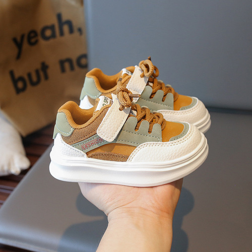 Children's Shoes 2025 Spring New Style Versatile Baby Learning to Walk Shoes Toddler Board Shoes Boy Shoes Girl Shoes Children's Sports Shoes