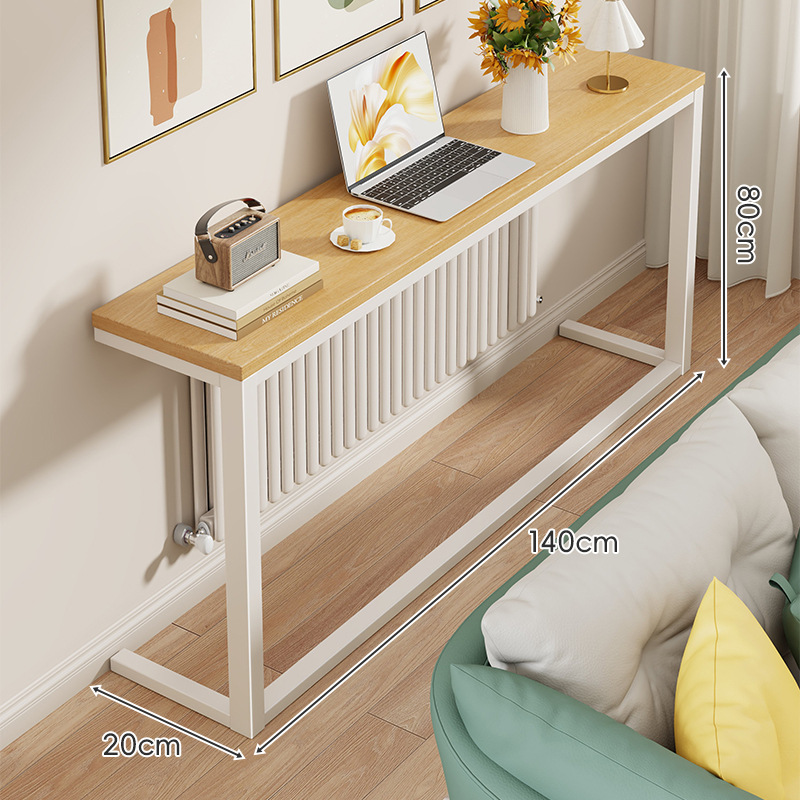 Estante Estrecho de Almacenamiento de Madera y Hierro para Sala de Estar y Dormitorio