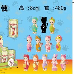 跨境新品趴趴天使托腮盲盒套装车载桌面摆件装饰品丘比特手办公仔